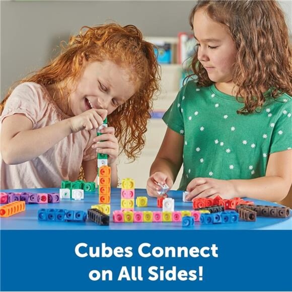 Kids Learning Resources MathLink Cubes 100 Cubes Set Ages 5+ Kindergarten - Picture 3 of 6